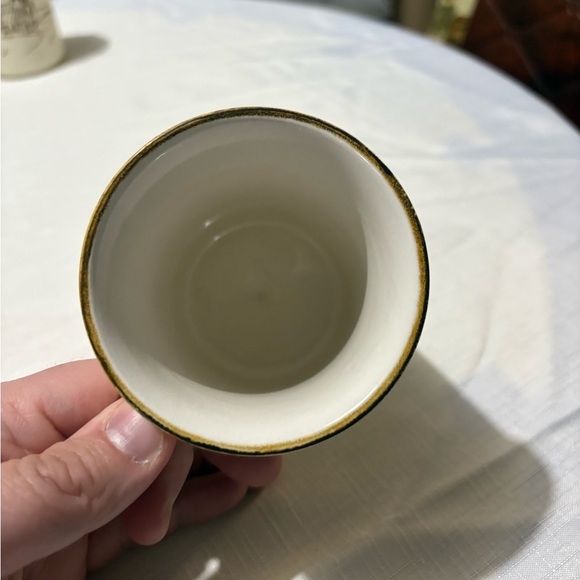 Vintage Charming Cream Ceramic Mug with Wharf Sketch - Picture 5 of 8